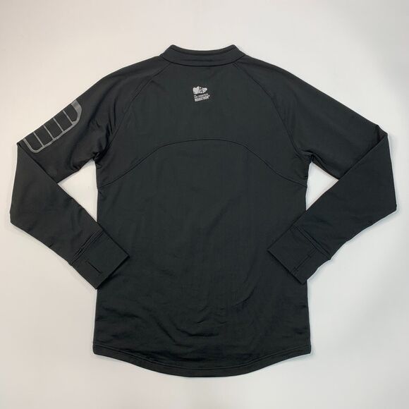 Mondetta Training Sweatshirt Mens M Medium Black Running Quarter Zip Thumb Holes - Picture 3 of 12